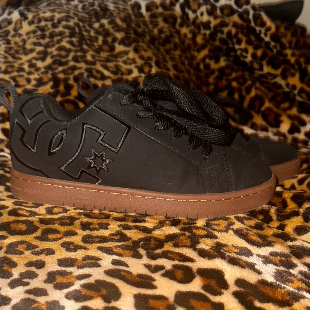 Black w/ Tan bottoms DC shoes